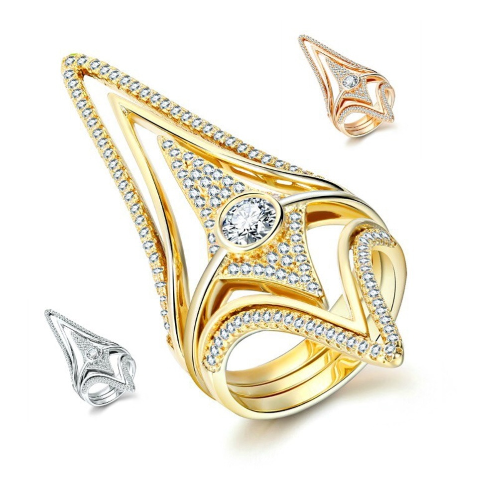🔥CLEARANCE🔥Double V CZ 3 Rings Set
